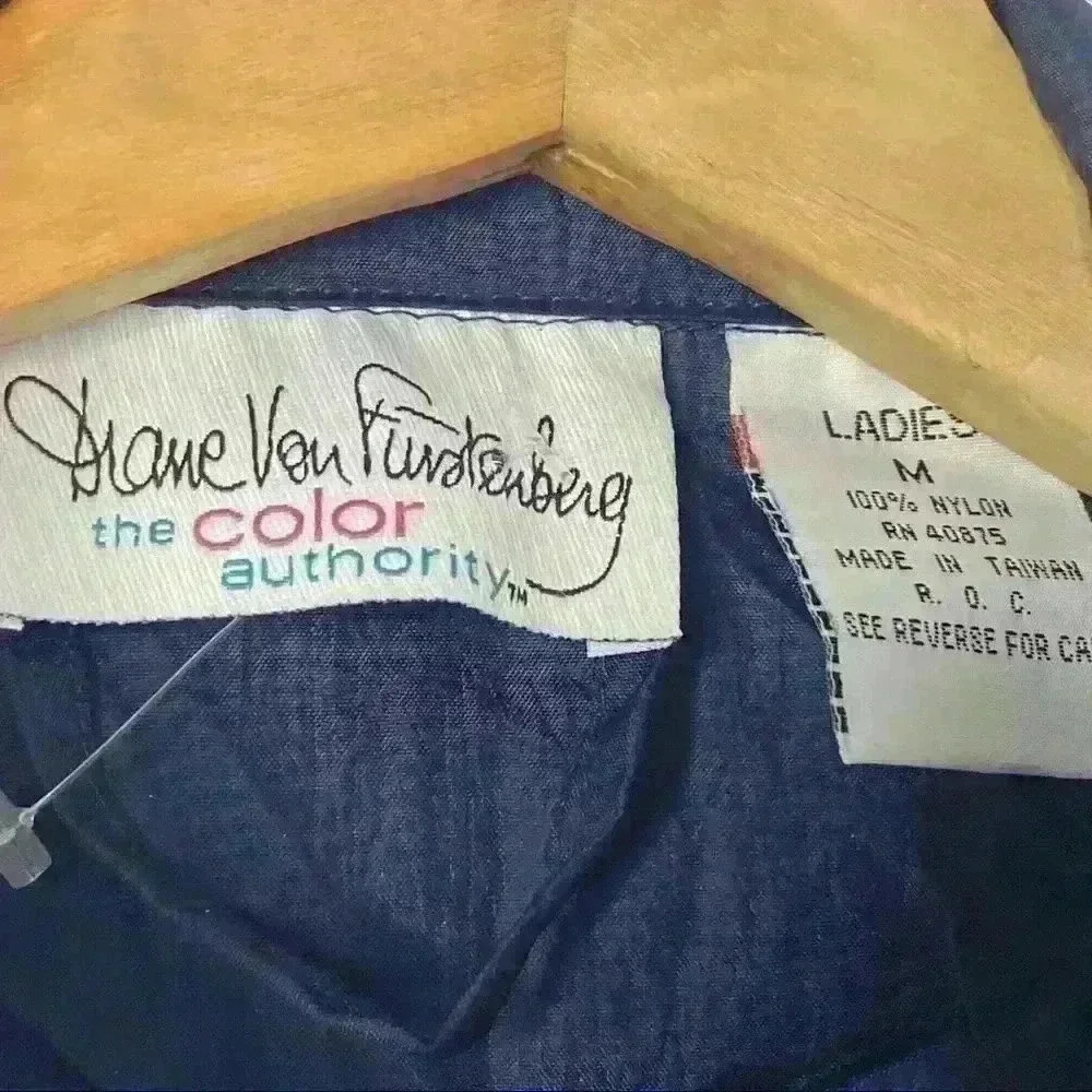 Diane von furstenberg blue rainCoat windbreaker - Picture 4 of 4